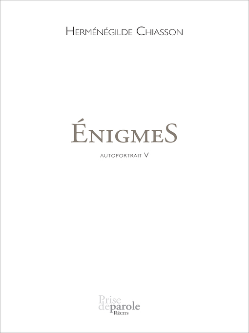 Title details for ÉnigmeS by Herménégilde Chiasson - Available